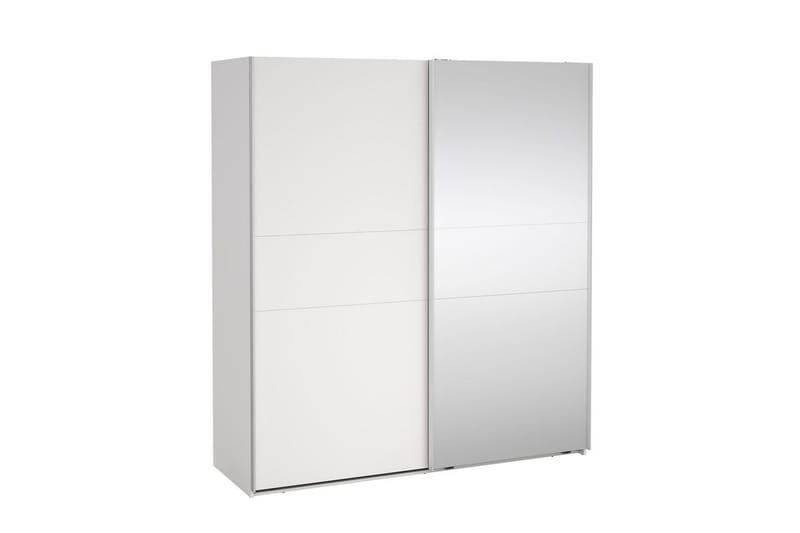 Takeru Garderob med Spegel 179x200 cm - Vit - Förvaring - Sko- & klädförvaring - Garderober & garderobssystem