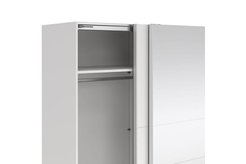 Takeru Garderob med Spegel 179x200 cm - Vit - Förvaring - Sko- & klädförvaring - Garderober & garderobssystem