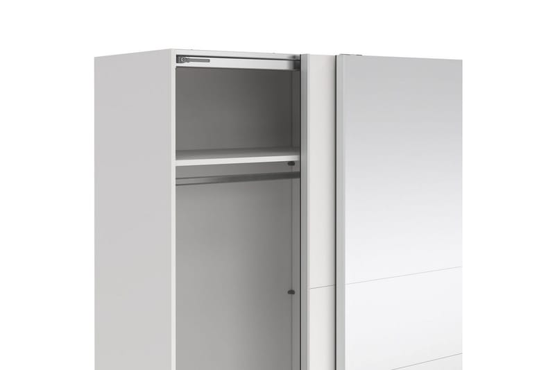 Takeru Garderob med Spegel 179x200 cm - Vit - Förvaring - Sko- & klädförvaring - Garderober & garderobssystem