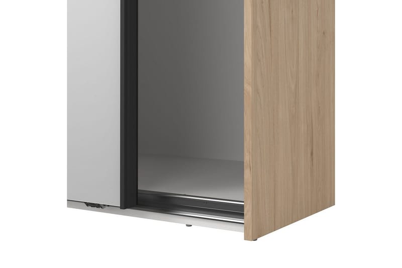 Takeru Garderob med Spegel 179x220 cm - Natur - Förvaring - Sko- & klädförvaring - Garderober & garderobssystem