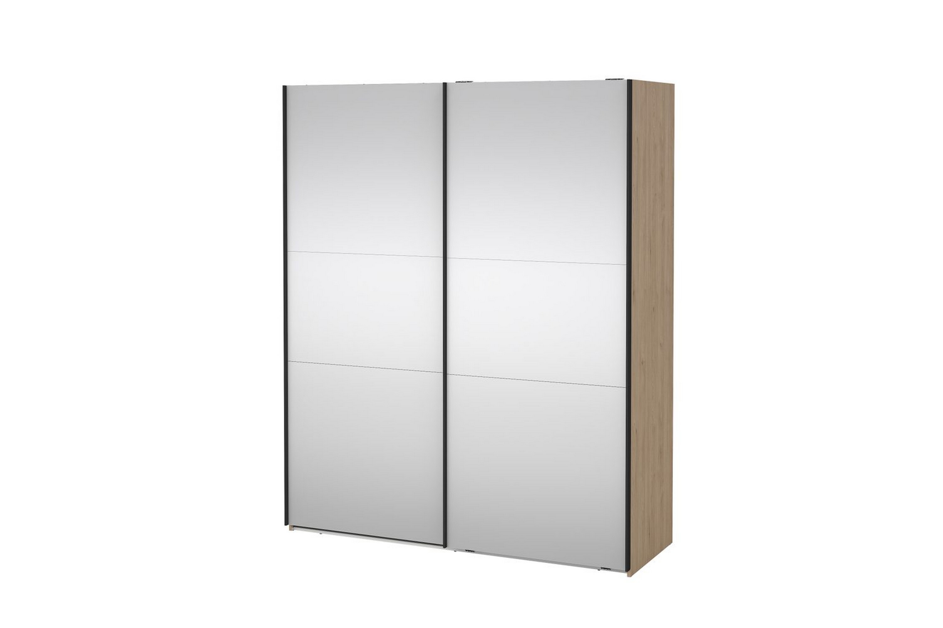 takeru garderob med spegel 179x220 cm - natur