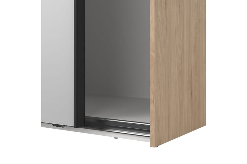 Takeru Garderob med Spegel 179x220 cm - Natur - Förvaring - Sko- & klädförvaring - Garderober & garderobssystem