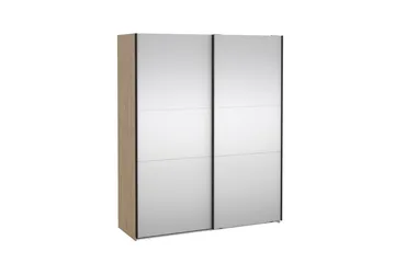 Takeru Garderob med Spegel 179x220 cm - Natur - Förvaring - Sko- & klädförvaring - Garderober & garderobssystem