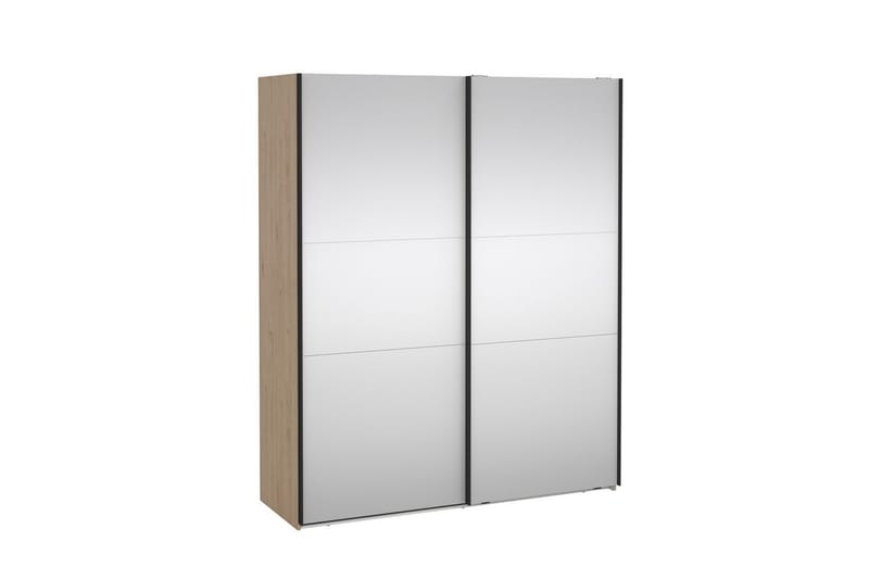 Takeru Garderob med Spegel 179x220 cm - Natur - Förvaring - Sko- & klädförvaring - Garderober & garderobssystem