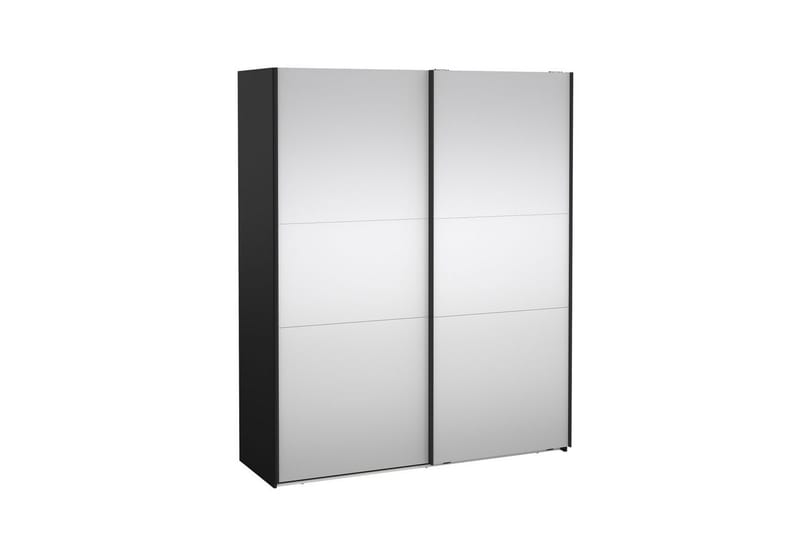 Takeru Garderob med Spegel 179x220 cm - Svart - Förvaring - Sko- & klädförvaring - Garderober & garderobssystem