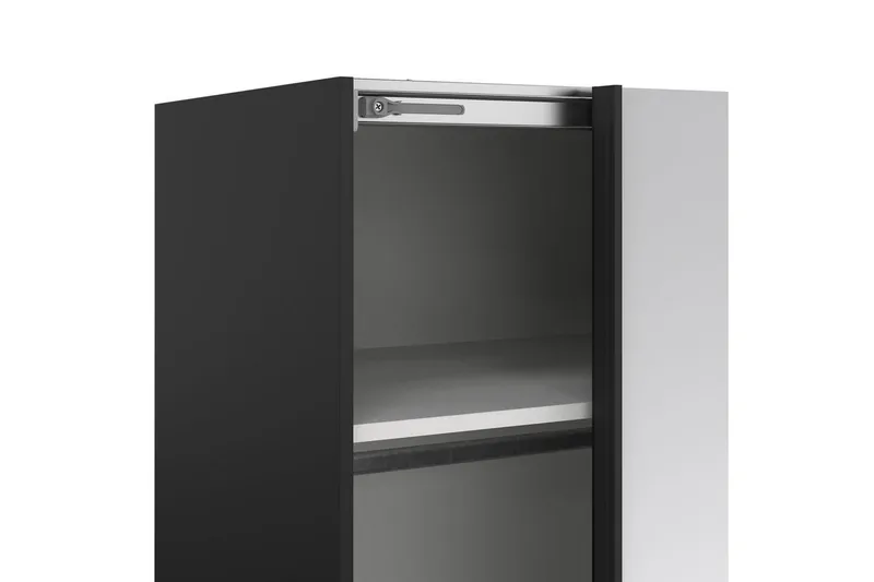 Takeru Garderob med Spegel 179x220 cm - Svart - Förvaring - Sko- & klädförvaring - Garderober & garderobssystem