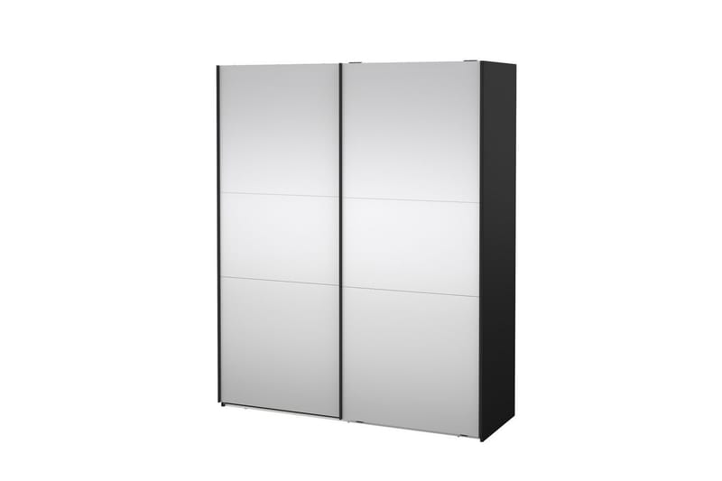 Takeru Garderob med Spegel 179x220 cm - Svart - Förvaring - Sko- & klädförvaring - Garderober & garderobssystem