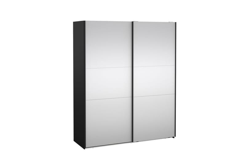 Takeru Garderob med Spegel 179x220 cm - Svart - Förvaring - Sko- & klädförvaring - Garderober & garderobssystem
