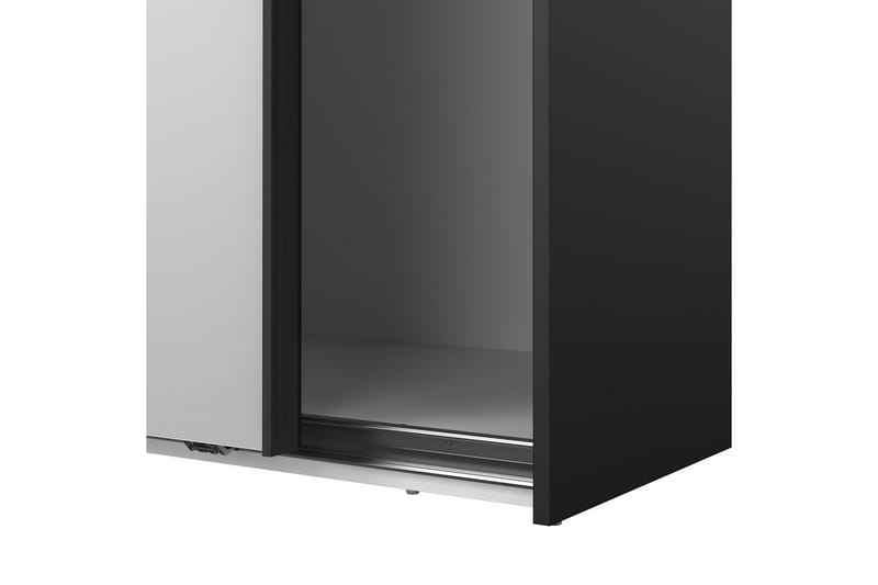 Takeru Garderob med Spegel 179x220 cm - Svart - Förvaring - Sko- & klädförvaring - Garderober & garderobssystem