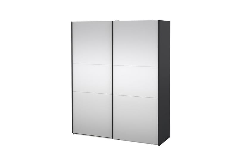 Takeru Garderob med Spegel 179x220 cm - Svart - Förvaring - Sko- & klädförvaring - Garderober & garderobssystem
