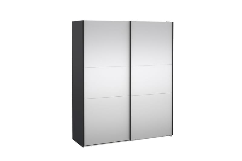 Takeru Garderob med Spegel 179x220 cm - Svart - Förvaring - Sko- & klädförvaring - Garderober & garderobssystem