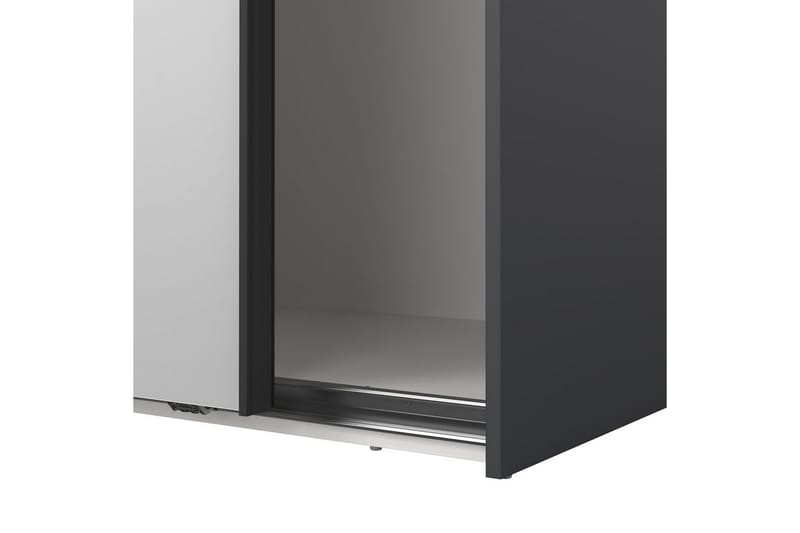 Takeru Garderob med Spegel 179x220 cm - Svart - Förvaring - Sko- & klädförvaring - Garderober & garderobssystem