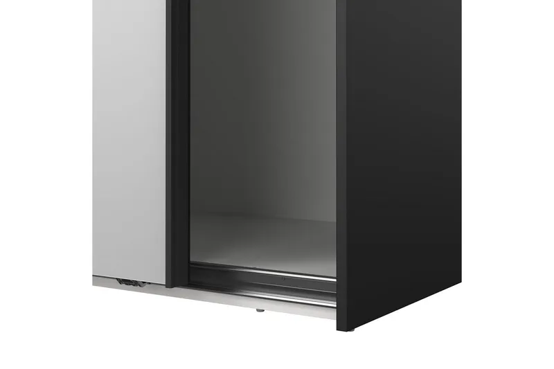 Takeru Garderob med Spegel 179x220 cm - Svart - Förvaring - Sko- & klädförvaring - Garderober & garderobssystem