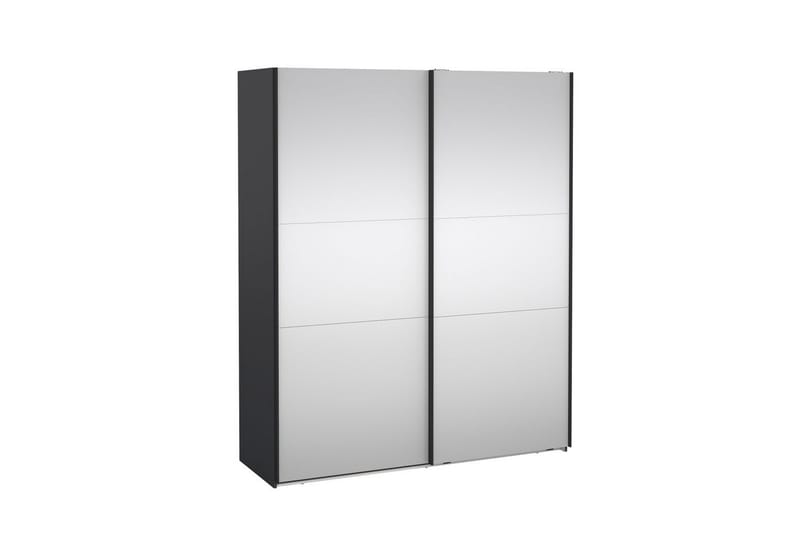 Takeru Garderob med Spegel 179x220 cm - Svart - Förvaring - Sko- & klädförvaring - Garderober & garderobssystem