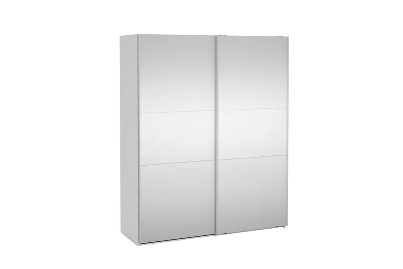 Takeru Garderob med Spegel 179x220 cm - Vit - Förvaring - Sko- & klädförvaring - Garderober & garderobssystem