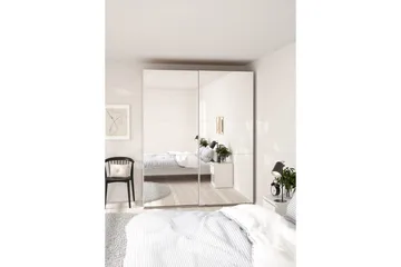 Takeru Garderob med Spegel 179x220 cm - Vit - Förvaring - Sko- & klädförvaring - Garderober & garderobssystem
