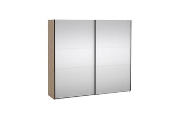 Takeru Garderob med Spegel 244x220 cm - Natur - Förvaring - Sko- & klädförvaring - Garderober & garderobssystem