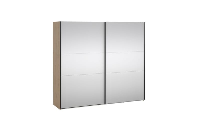 Takeru Garderob med Spegel 244x220 cm - Natur - Förvaring - Sko- & klädförvaring - Garderober & garderobssystem