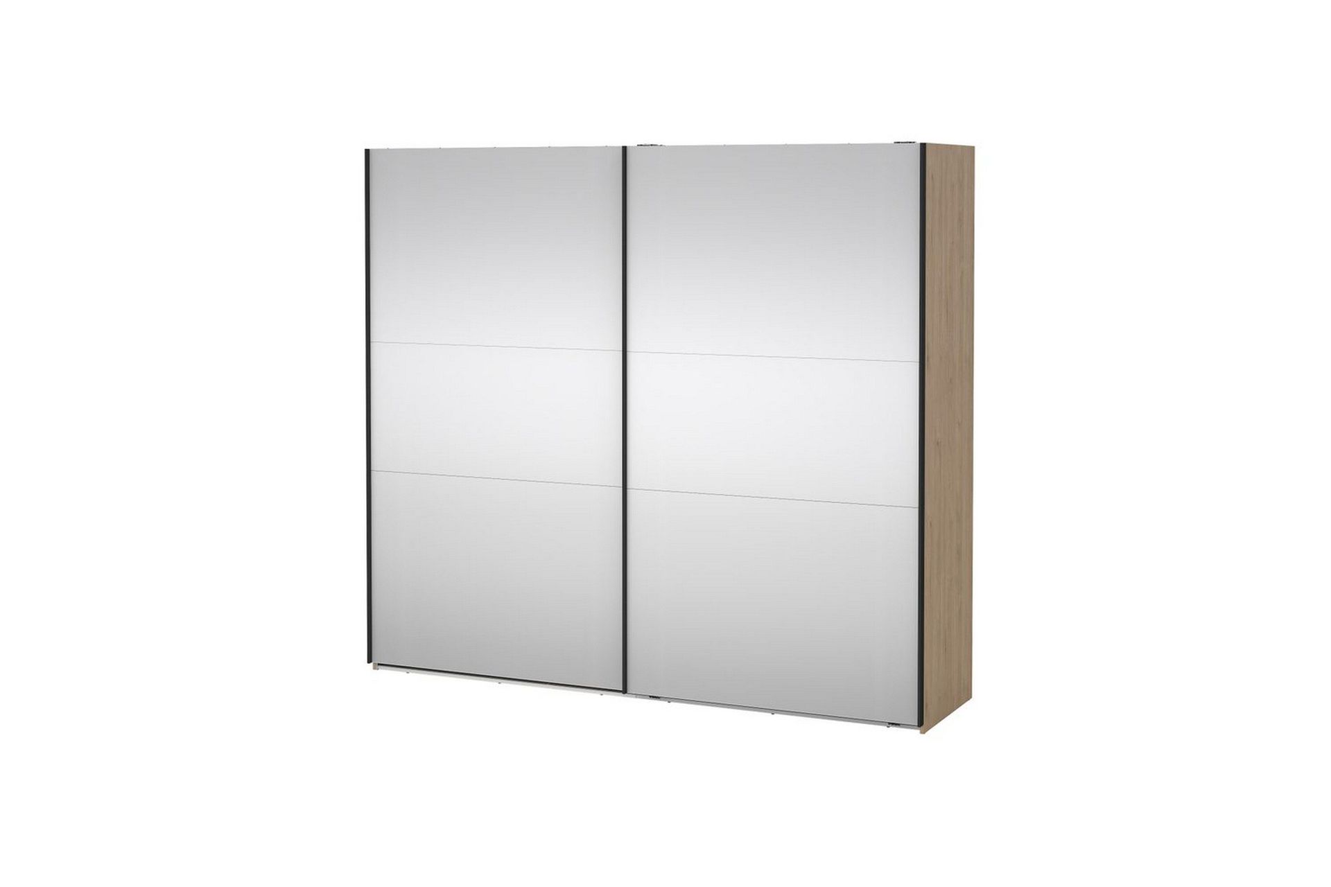 Takeru Garderob med Spegel 244x220 cm - Natur