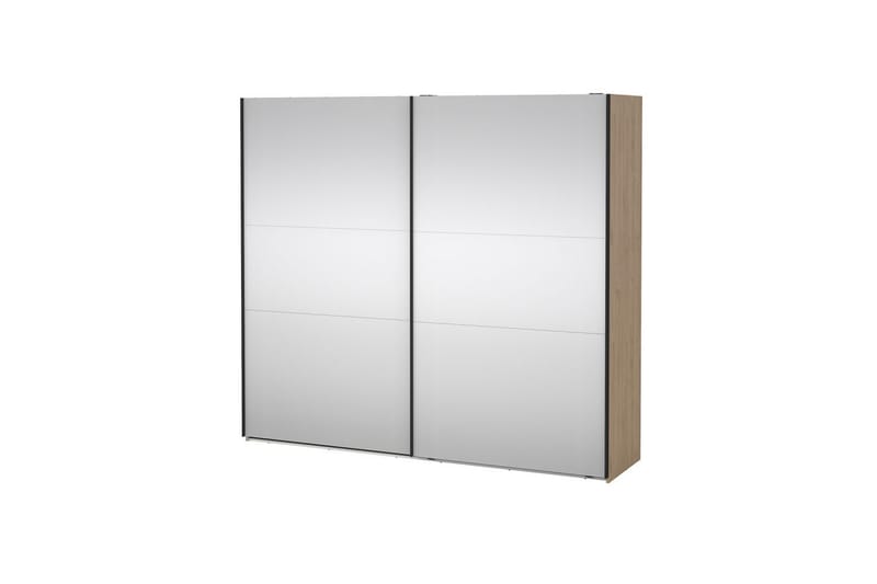 Takeru Garderob med Spegel 244x220 cm - Natur - Förvaring - Sko- & klädförvaring - Garderober & garderobssystem