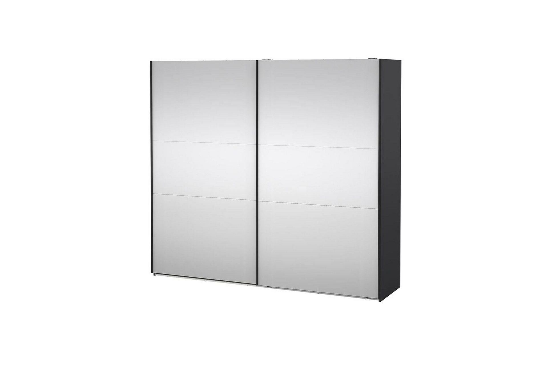 takeru garderob med spegel 244x220 cm - svart