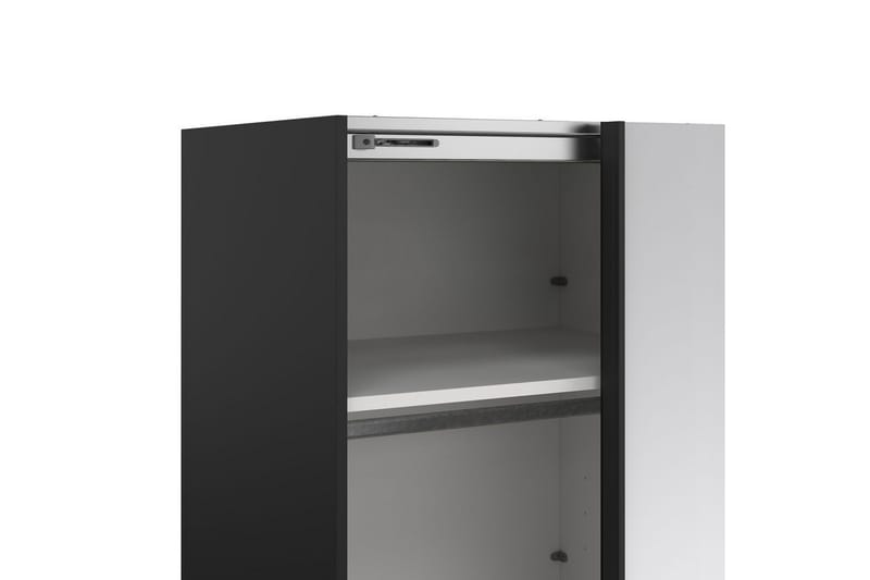 Takeru Garderob med Spegel 244x220 cm - Svart - Förvaring - Sko- & klädförvaring - Garderober & garderobssystem