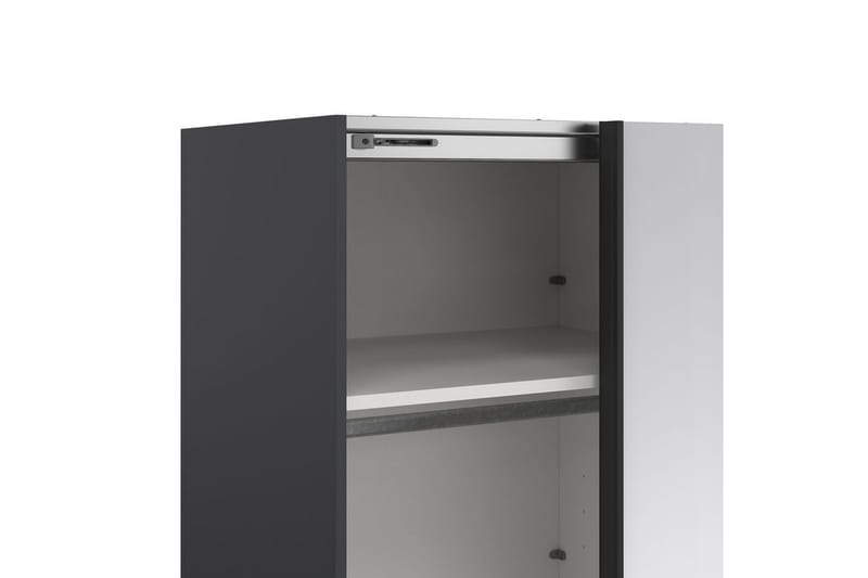 Takeru Garderob med Spegel 244x220 cm - Svart - Förvaring - Sko- & klädförvaring - Garderober & garderobssystem