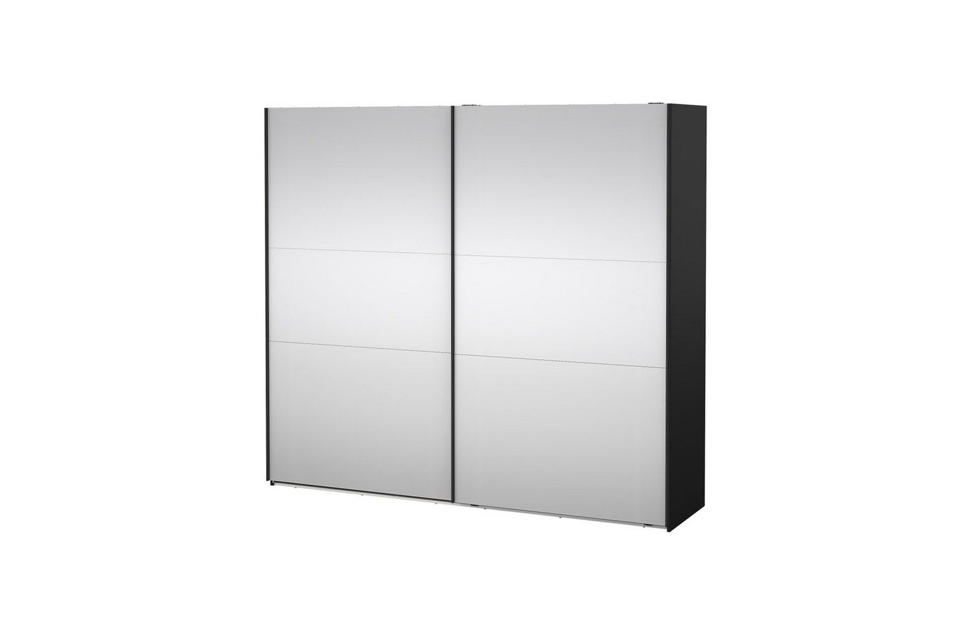 takeru garderob med spegel 244x220 cm - svart