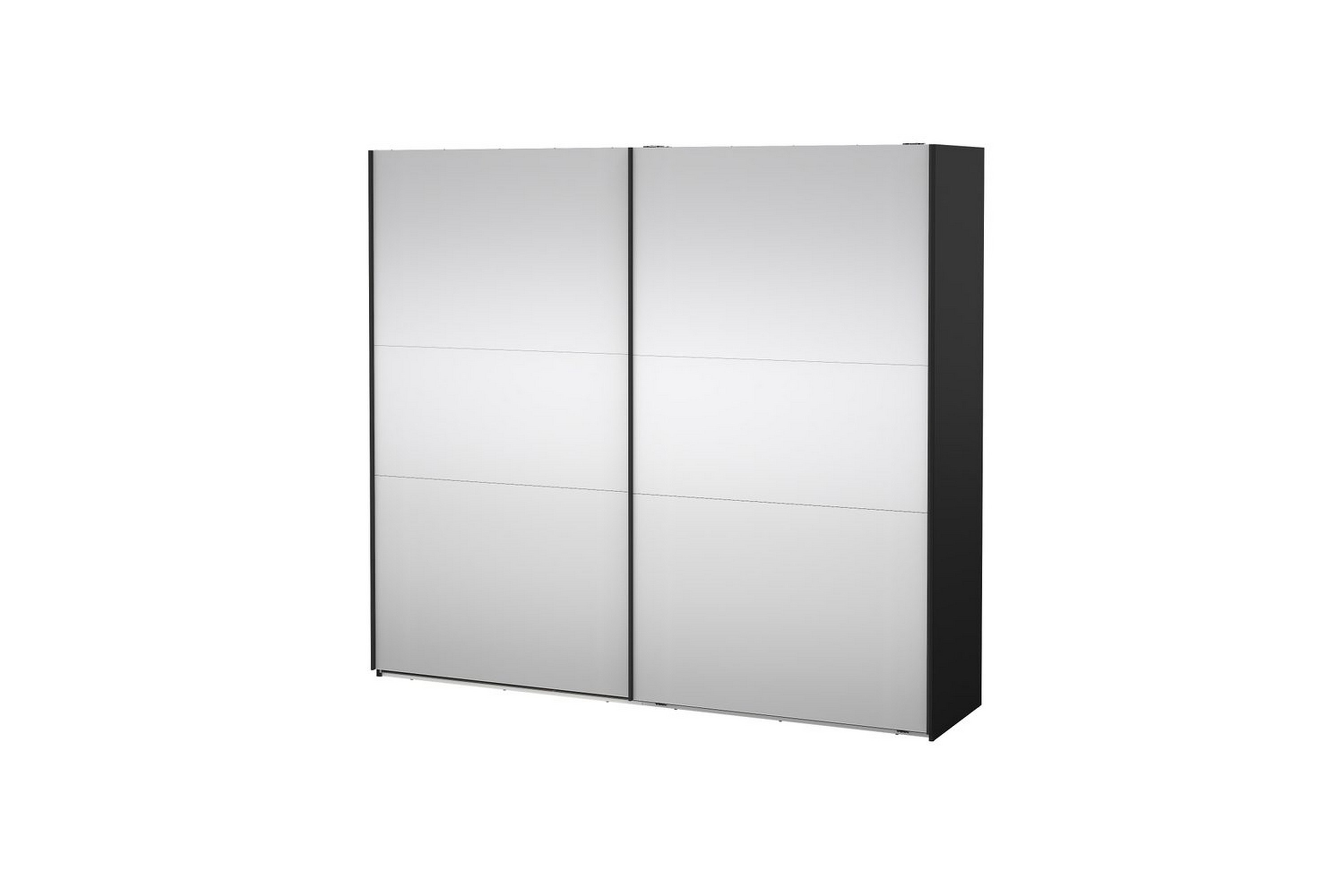 takeru garderob med spegel 244x220 cm - svart