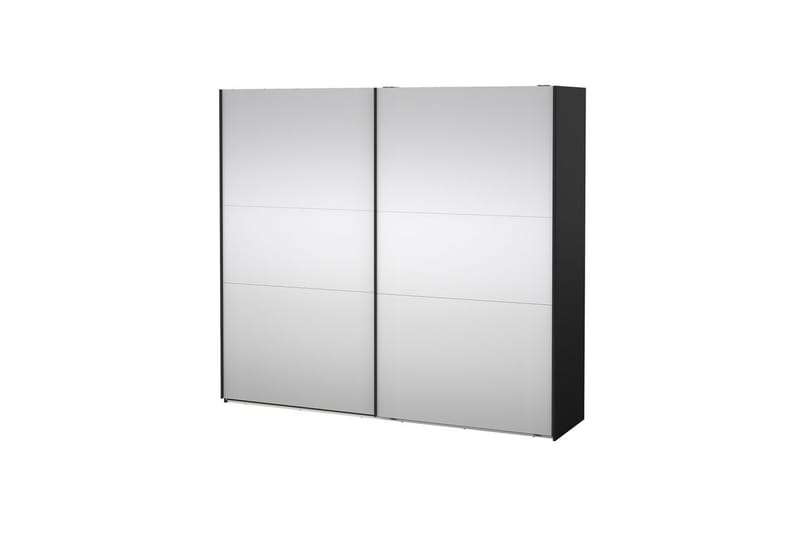 Takeru Garderob med Spegel 244x220 cm - Svart - Förvaring - Sko- & klädförvaring - Garderober & garderobssystem