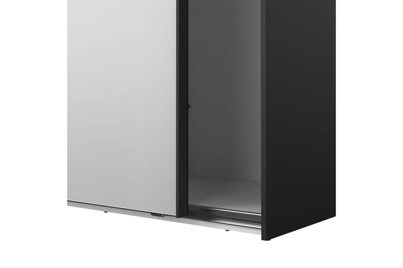 Takeru Garderob med Spegel 244x220 cm - Svart - Förvaring - Sko- & klädförvaring - Garderober & garderobssystem