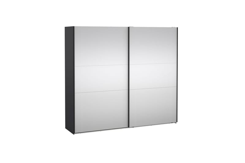 Takeru Garderob med Spegel 244x220 cm - Svart - Förvaring - Sko- & klädförvaring - Garderober & garderobssystem