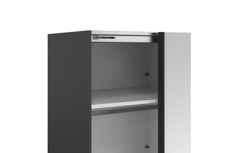 Takeru Garderob med Spegel 244x220 cm - Svart - Förvaring - Sko- & klädförvaring - Garderober & garderobssystem