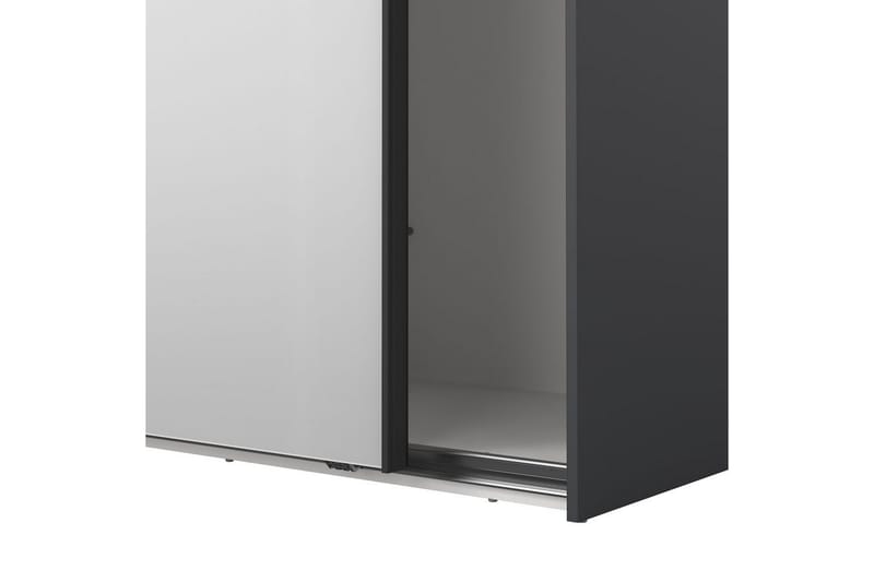 Takeru Garderob med Spegel 244x220 cm - Svart - Förvaring - Sko- & klädförvaring - Garderober & garderobssystem