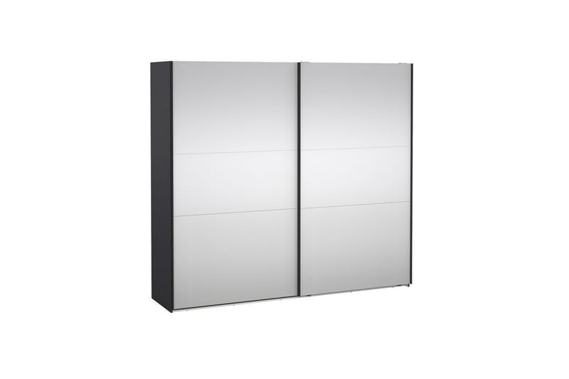 Takeru Garderob med Spegel 244x220 cm - Svart - Förvaring - Sko- & klädförvaring - Garderober & garderobssystem
