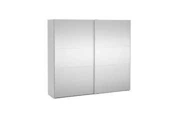 Takeru Garderob med Spegel 244x220 cm - Vit - Förvaring - Sko- & klädförvaring - Garderober & garderobssystem