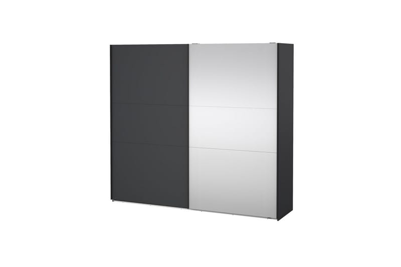 Takeru Garderob med Spegel 244x221 cm - Grå - Förvaring - Sko- & klädförvaring - Garderober & garderobssystem