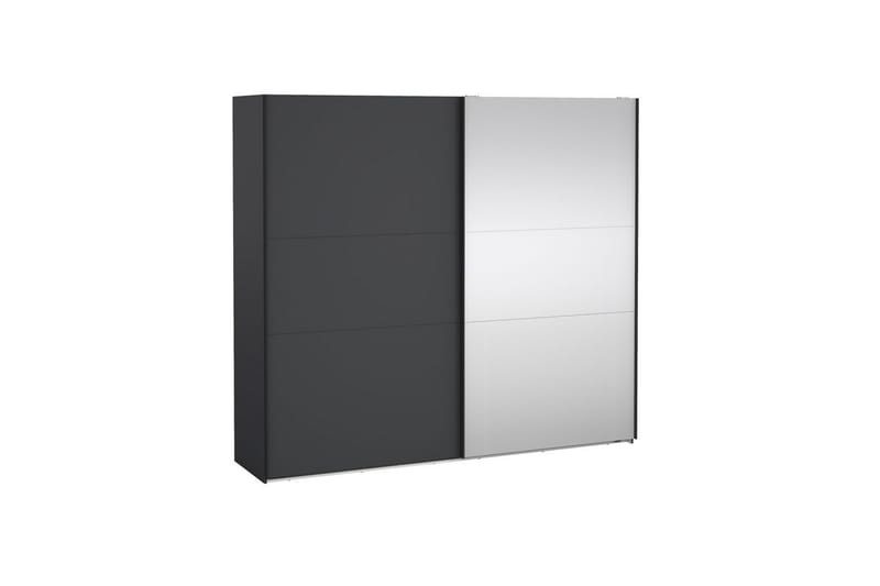 Takeru Garderob med Spegel 244x221 cm - Grå - Förvaring - Sko- & klädförvaring - Garderober & garderobssystem