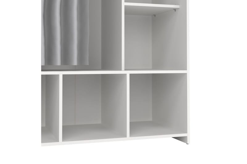 Takuto Garderobdsskåp 105x180 cm - Vit/Ljusgrå - Förvaring - Skåp - Garderobsskåp