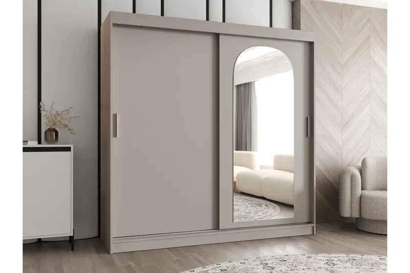 Tallmo Garderob m. Spegel 200x200 cm - Förvaring - Sko- & klädförvaring - Garderober & garderobssystem