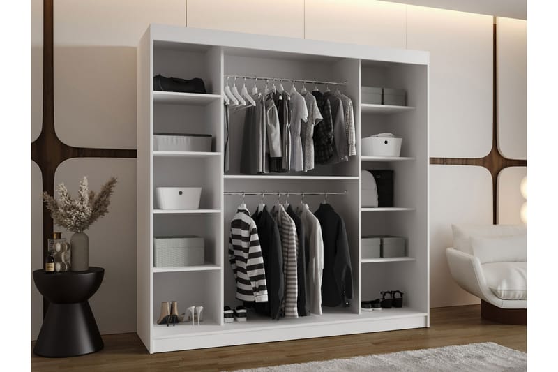 Tallmo Garderob m. Spegel 200x200 cm - Förvaring - Sko- & klädförvaring - Garderober & garderobssystem