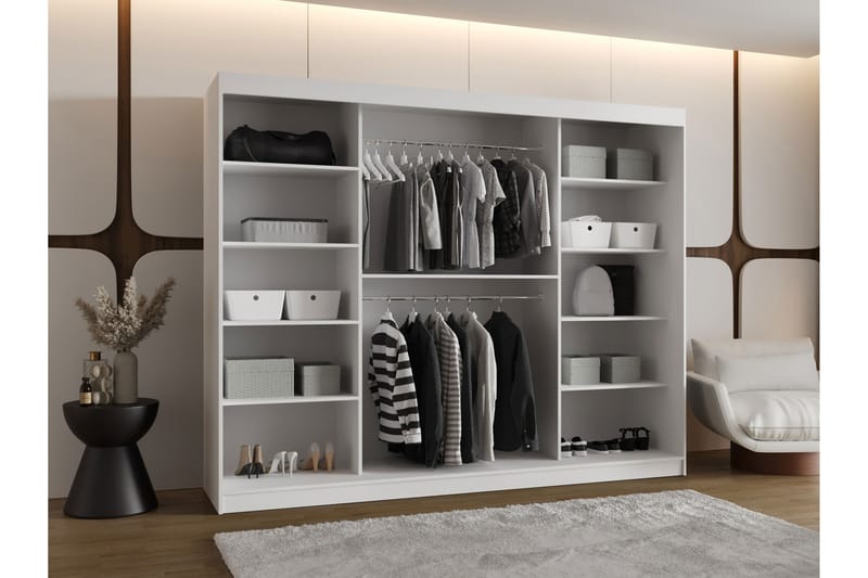 Tallmo Garderob m. Spegel 250x200 cm - Förvaring - Sko- & klädförvaring - Garderober & garderobssystem