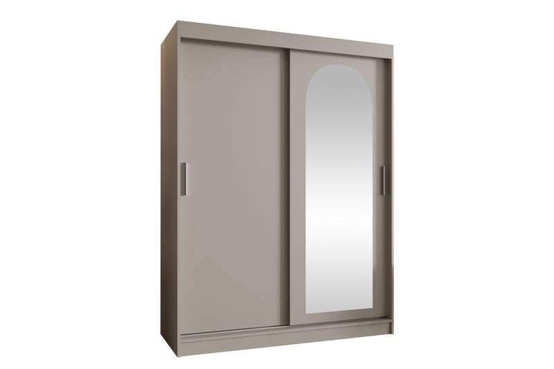 Tallmo Garderob med Spegel 150x200 cm i Målat Trä, Beige