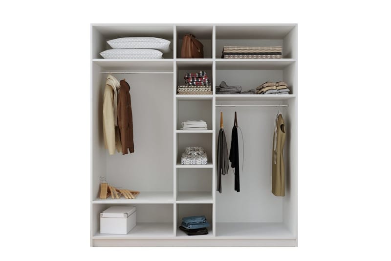 Talren Garderob 175x210 cm - Matt Vit - Förvaring - Skåp - Garderobsskåp