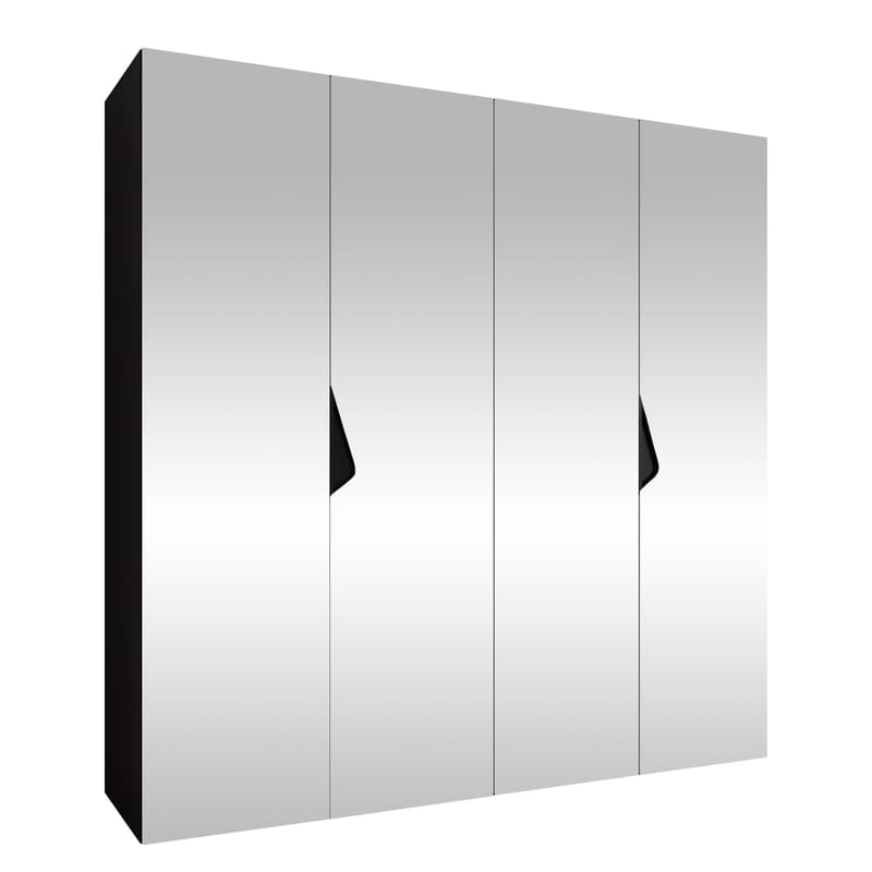 Tensa Garderob med spegel 200 cm - svart - Förvaring - Sko- & klädförvaring - Garderober & garderobssystem