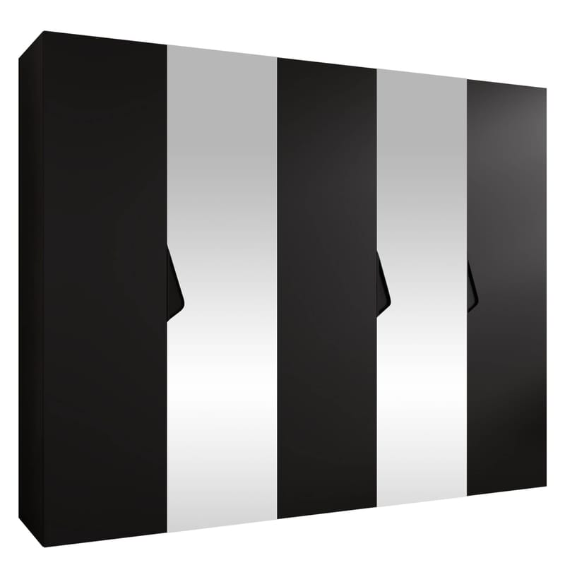 Tensa Garderob med spegel 250 cm - svart - Förvaring - Sko- & klädförvaring - Garderober & garderobssystem