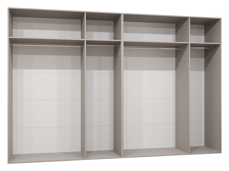 Tensa Garderob med spegel 300 cm - cashmere, guld - Förvaring - Sko- & klädförvaring - Garderober & garderobssystem