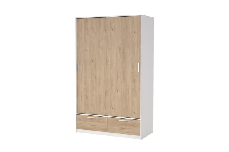 Tetsu Garderob 121x200 cm - Vit/Natur - Förvaring - Sko- & klädförvaring - Garderober & garderobssystem