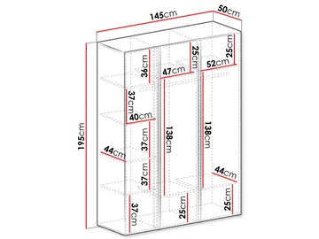 Travic Garderob 145 cm - Förvaring - Sko- & klädförvaring - Garderober & garderobssystem