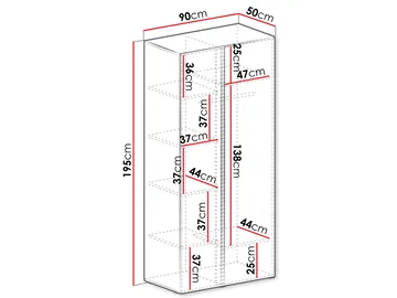 Travic Garderob 90 cm - Förvaring - Sko- & klädförvaring - Garderober & garderobssystem